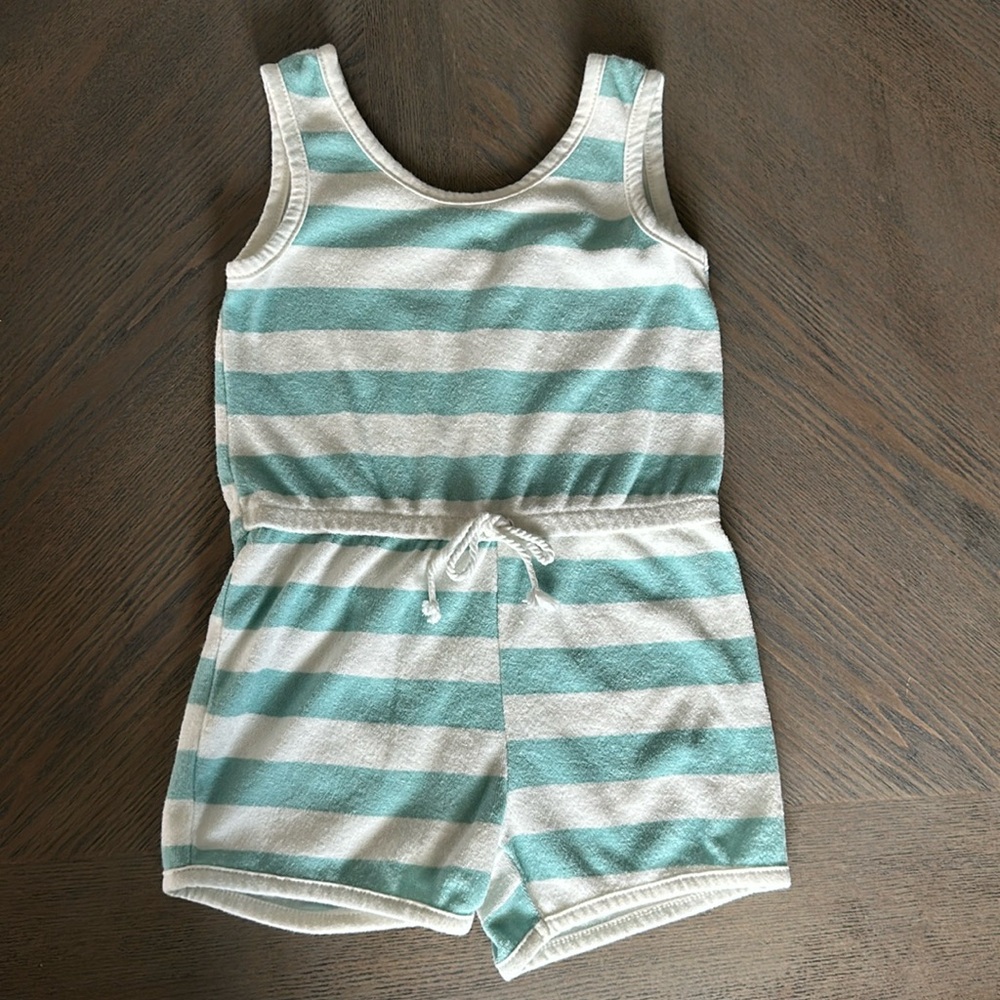 GRAYSON mini girls striped romper 4T